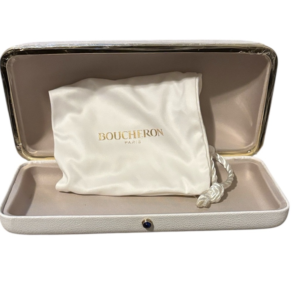Boucheron Gold Frame brown cat eye Sunglasses w/ case, dust bag & original box - Picture 9 of 10